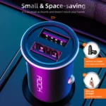 ROCK H11 4.8A 24W Mini Dual USB Car Charger - Image 3