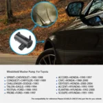 High Pressure Windshield Washer Wipers Washer Pump 85310-22080 for Honda - Image 8