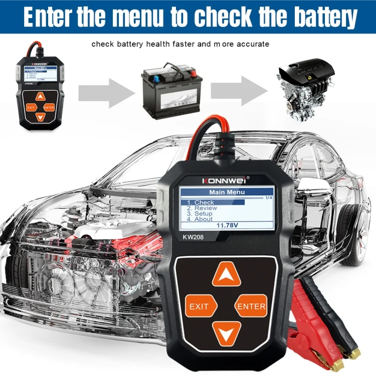 EDA0010900_11.webp KONNWEI KW208 Car TFT Color Screen Battery Tester Support 8 Languages - Image 12