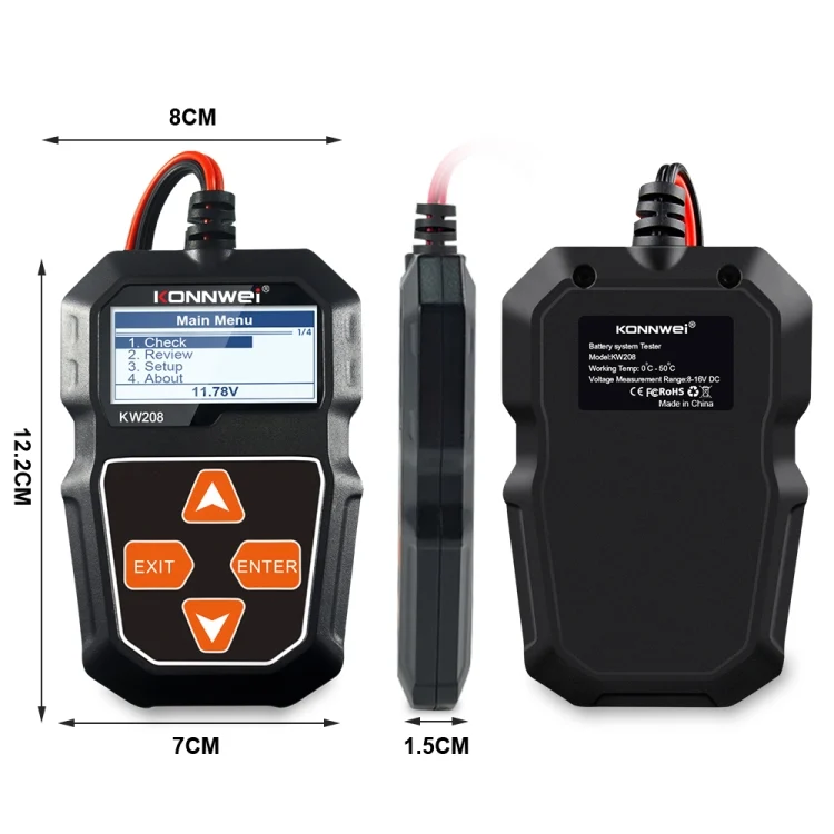 EDA0010900_13.webp KONNWEI KW208 Car TFT Color Screen Battery Tester Support 8 Languages - Image 14
