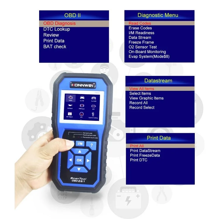 EDA0010902_13.webp KONNWEI KW450 Car 2.8 inch TFT Color Screen Battery Tester Support 2 Languages / System  XP WIN7 WIN8 WIN10 - Image 14
