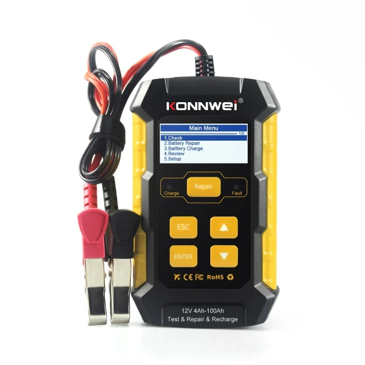 EDA0010904EU.webp KONNWEI KW510 3 in 1 Car Battery Tester / Charger / Repairer, Support 8 Languages - Image 1