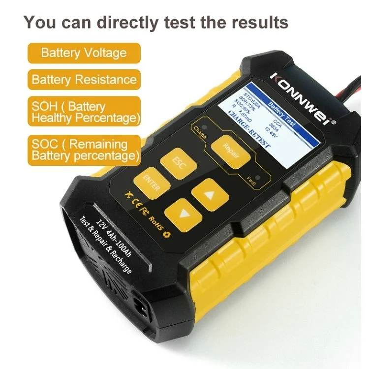EDA0010904EU_11.webp KONNWEI KW510 3 in 1 Car Battery Tester / Charger / Repairer, Support 8 Languages - Image 12