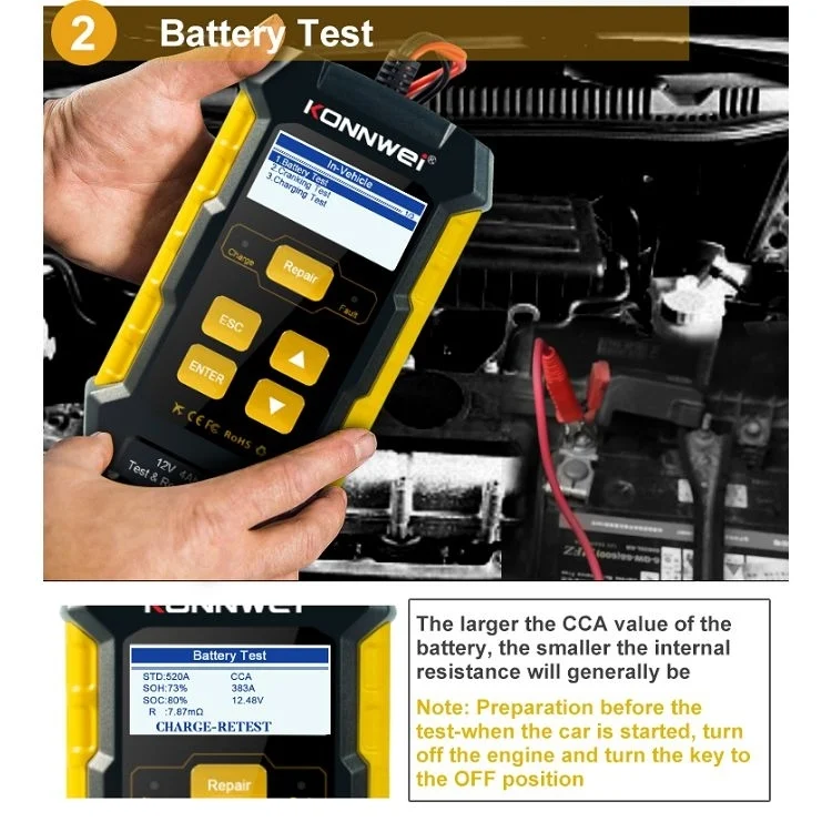 EDA0010904EU_12.webp KONNWEI KW510 3 in 1 Car Battery Tester / Charger / Repairer, Support 8 Languages - Image 13