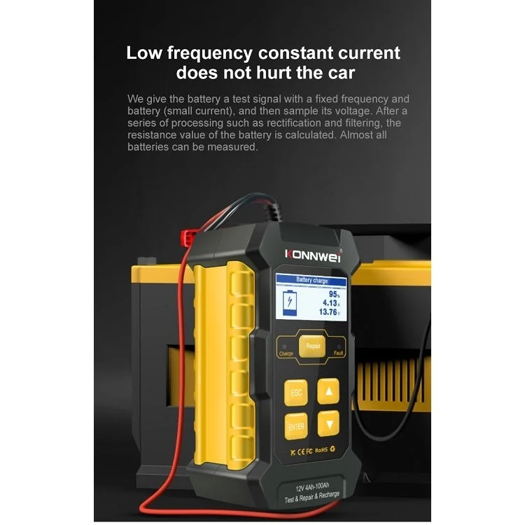 EDA0010904EU_6.webp KONNWEI KW510 3 in 1 Car Battery Tester / Charger / Repairer, Support 8 Languages - Image 7