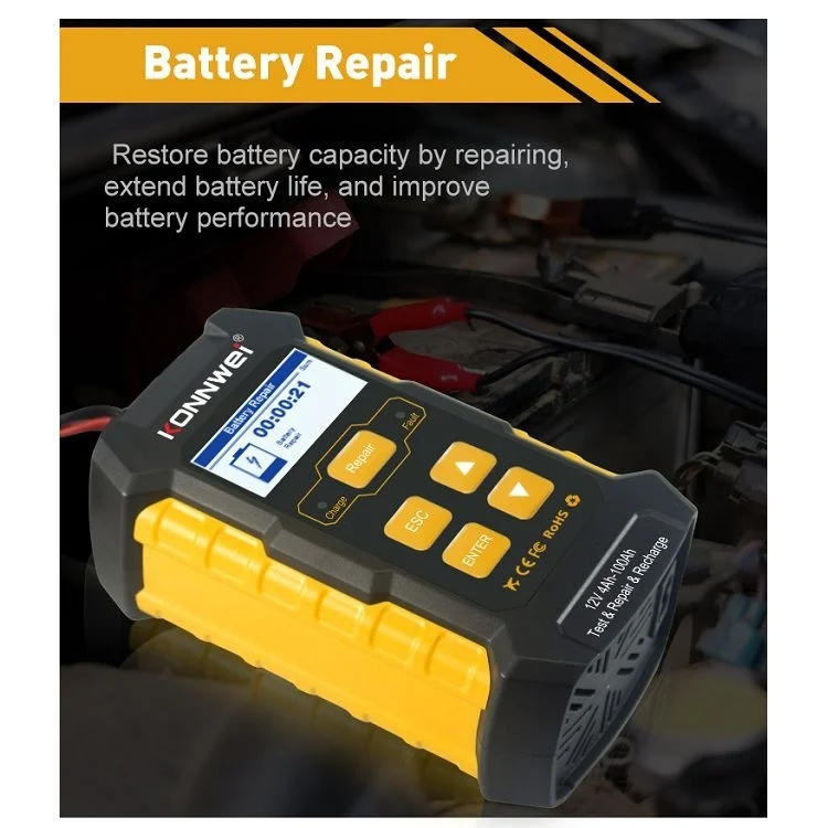 EDA0010904EU_7.webp KONNWEI KW510 3 in 1 Car Battery Tester / Charger / Repairer, Support 8 Languages - Image 8