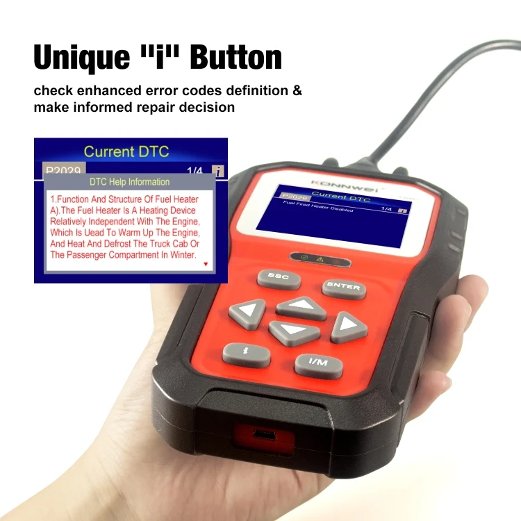 EDA0010906_4.webp KONNWEI KW860 Car 2.8 inch TFT Color Screen Battery Tester Support 8 Languages / I Key Analysis Function - Image 5
