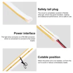 CJ-1206 12V 6A 5m IP65 Waterproof Silicone Neon LED Strip Light, US Plug - Image 7