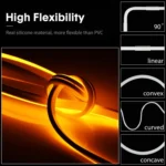 CJ-1206 12V 6A 5m IP65 Waterproof Silicone Neon LED Strip Light, US Plug - Image 9
