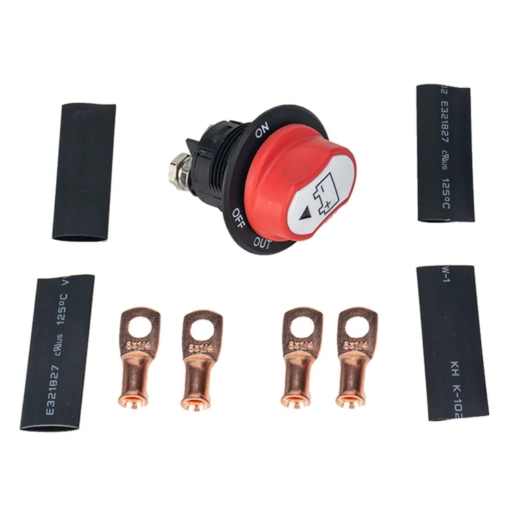 EDA0011242.webp 100A Car Battery Selector Isolator Disconnect Rotary Switch Cut - Image 1