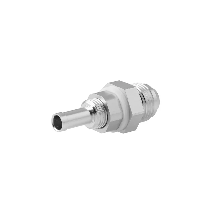 EDA0011444_1.webp AN8 Straight to 3/8 inch Hose Barb Double Fuel Pump Tank Fitting Bulkhead Adapter Fitting - Image 2