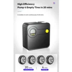 Rock Multi-function Portable LED Digital Display Car Air Pump - Image 6