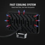 WUPP CS-1242A1 Car 4 inch Square 32LEDs Highlight Work Light Modified Front Bumper Lamp Spotlight - Image 6