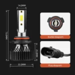 2 PCS DC9-36V / 25W / 6000K / 2500LM IP68 Waterproof Car LED Headlight - Image 3