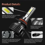 2 PCS DC9-36V / 25W / 6000K / 2500LM IP68 Waterproof Car LED Headlight - Image 6