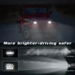 7 inch(5X7)/(7X6) H4 DC 9V-30V 30000LM 300W 8LEDs Car Square Shape LED Headlight Lamps for Jeep Wrangler - Image 9