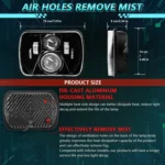 7 inch(5X7)/(7X6) H4 DC 9V-30V 3500LM 35W Car Square Shape LED Headlight Lamps for Jeep Wrangler - Image 3