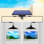 2 in 1 Solar Light Landscape Courtyard Corridor Lighting 32-LED Retro Chandelier - Image 5