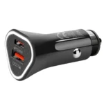 YSY-313PD30W QC3.0 USB + PD 30W USB-C / Type-C Triangle Dual Ports Fast Charging Car Charger