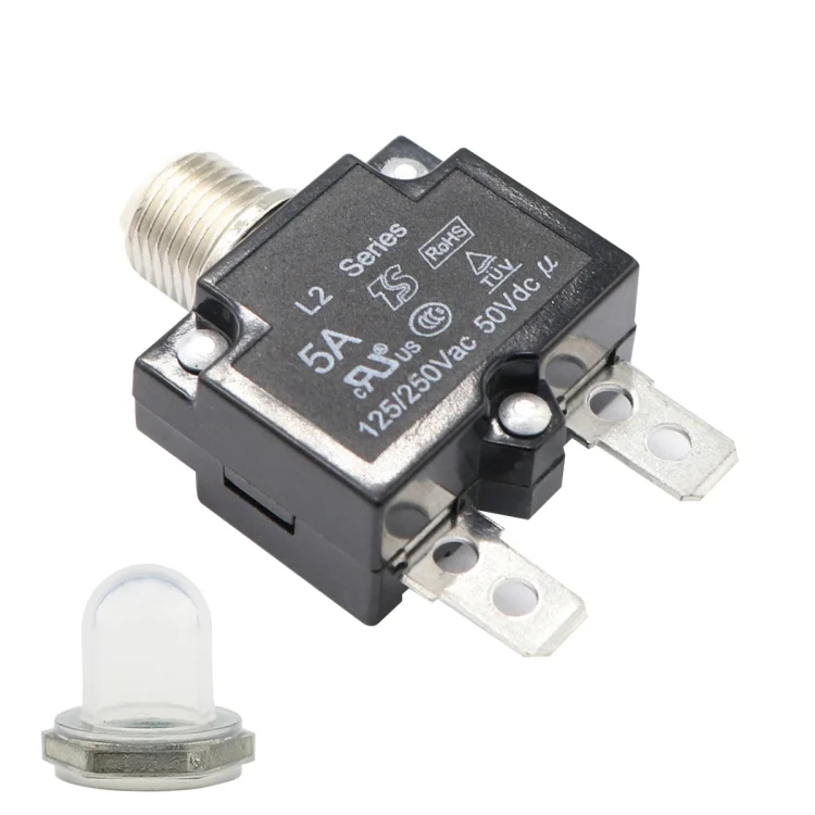 EDA001463901.webp L2 Series 50V Car Overload Protector Manual Reset DC Circuit Breaker with Waterproof Cover - Image 1