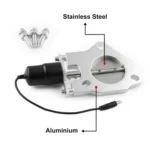 Universal Car Stainless Steel Racing Electric Exhaust Cutout Valves Control Motor - Image 3
