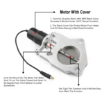 Universal Car Stainless Steel Racing Electric Exhaust Cutout Valves Control Motor - Image 4