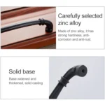 6569-128 Matte Black Peach Wood Drawer Cabinet Door Handle - Image 3