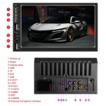 A2821 Car 7 inch Screen HD MP5 Player, Support Bluetooth / FM with Remote Control - Image 4
