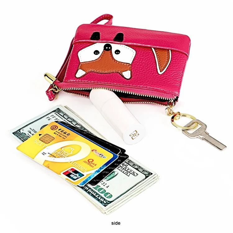 EDA001662601A_1.webp Ladies Sewing Thread Leather Fox Handbags Cute Mini Key Case - Image 6