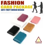RFID Anti-theft Zipper Leather Coin Purse Coin Storage Bag - Image 4