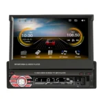 9601C HD 7 inch Manually Retractable Screen Car MP5 Player GPS Navigation Bluetooth Radio, Support Mirror Link & FM & TF Card & USB