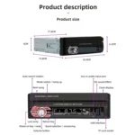 9601C HD 7 inch Manually Retractable Screen Car MP5 Player GPS Navigation Bluetooth Radio, Support Mirror Link & FM & TF Card & USB - Image 8