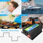 Tang I Generation 12V to 220V 3000W Intelligent Car Power Inverter with Dual USB - Image 8