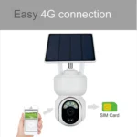 T24 1080P IP65 Waterproof Solar Smart PTZ Camera, Support Full-color Night Vision & Two-way Voice Intercom & AI Humanoid Detection Alarm, - Image 4