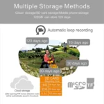 T24 1080P IP65 Waterproof Solar Smart PTZ Camera, Support Full-color Night Vision & Two-way Voice Intercom & AI Humanoid Detection Alarm, - Image 10