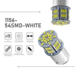 1 Pair E0052 9-14V 1156-54SMD-2835 6000K 1080LM White Light Car Decoding Turn Signal Reversing Light - Image 5