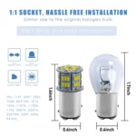 1 Pair E0053 9-14V 1157-54SMD-2835 6000K 1080LM White Light Car Decoding Brake Driving Light - Image 3