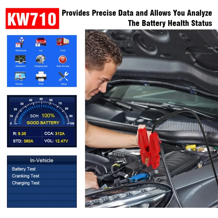 EDA0018355_6.webp KONNWEI KW710 Car 3.2 inch 6V-24V Lead-acid Battery Tester Support 13 Languages - Image 7