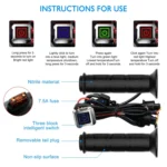 WUPP ZH-983F2 Motorcycle ATV Modified Intelligent Electric Heating Hand Cover Heated Grip with Three Gear Temperature Control - Image 6