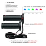 WUPP CS-1324A1 ATV Intelligent Electric Heating Hand Cover Heated Grip with Five Gear Temperature Control & Indicator Light - Image 3