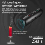 Tsattine N10 Ultrasonic Dog Repeller with LED Electricity Display & Flashlight - Image 3