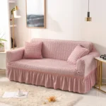 Living Room Stretch Full Coverage Skirt Style Sofa Cover, Size: Double M 145-185cm - Image 8