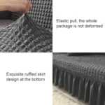 Living Room Stretch Full Coverage Skirt Style Sofa Cover, Size: Double M 145-185cm - Image 3
