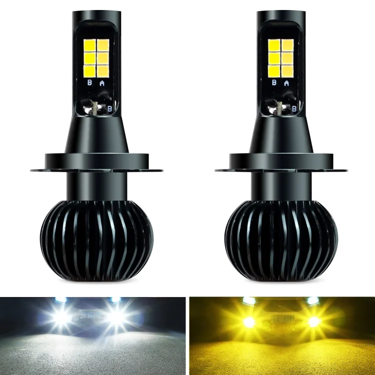 EDA001929803A.webp DC9-32V / 3000LM / 30W / 6000K+3000K IP65 Car LED Double Color Fog Light with 12LEDs CSP Lamp Beads - Image 1