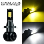 DC9-32V / 3000LM / 30W / 6000K+3000K IP65 Car LED Double Color Fog Light with 12LEDs CSP Lamp Beads - Image 2