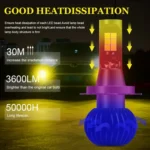 DC9-32V / 3000LM / 30W / 6000K+3000K IP65 Car LED Double Color Fog Light with 12LEDs CSP Lamp Beads - Image 4