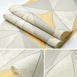 Home Geometric Wallpaper Deerskin Velvet Non-self-adhesive Thickened Wallpaper - Image 5