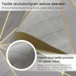 Home Geometric Wallpaper Deerskin Velvet Non-self-adhesive Thickened Wallpaper - Image 2
