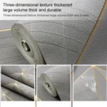 Home Geometric Wallpaper Deerskin Velvet Non-self-adhesive Thickened Wallpaper - Image 3