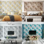 Home Geometric Wallpaper Deerskin Velvet Non-self-adhesive Thickened Wallpaper - Image 4
